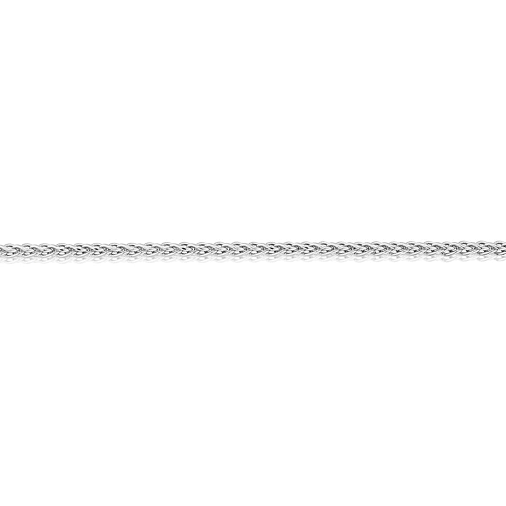 9ct White Gold  Silky Spiga Pendant Chain Necklace - 1.5mm Gauge - CNNR02965