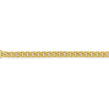 Mens Solid 9ct Gold  7.5mm Tight Heavy Curb Bracelet - 8.5"/21cm - BRNR02023-08