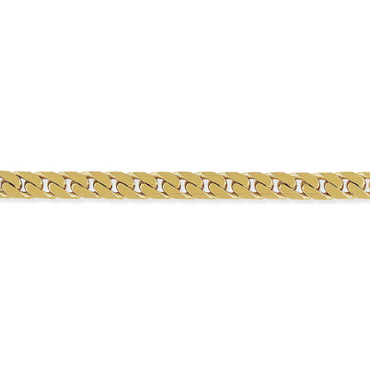 Mens Solid 9ct Gold  9.9mm Tight Heavy Curb Bracelet - 8.5" 21cm - BRNR02024-08