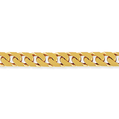 9ct Gold  Tight-Linked Heavy Curb Bracelet 9mm 8.5" 21cm - BRNR02025-08