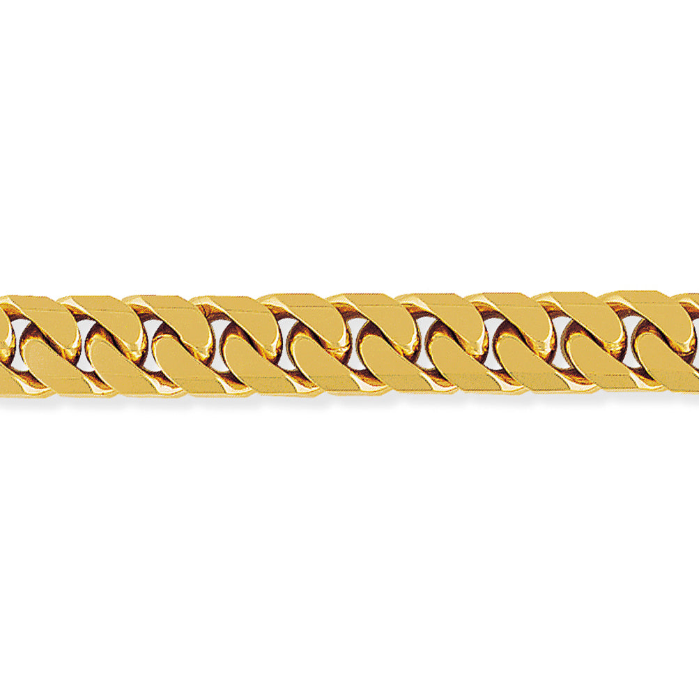 9ct Gold  Tight-Linked Heavy Curb Bracelet 11mm 8.75" 22cm - BRNR02027-08