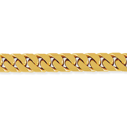 9ct Gold  Tight-Linked Heavy Curb Bracelet 11mm 8.75" 22cm - BRNR02027-08