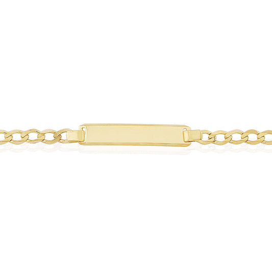 9ct Gold  Curb ID Identity Bracelet 6.3" - BRNR02360-05