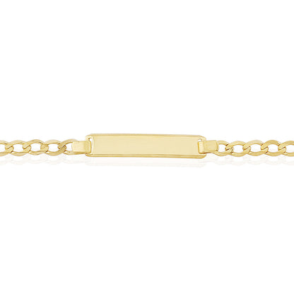 9ct Gold  Curb ID Identity Bracelet 6.3" - BRNR02360-05