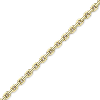 9ct Gold  Rectangular Belcher Bracelet 6mm 7.5" - BRNR02596-07