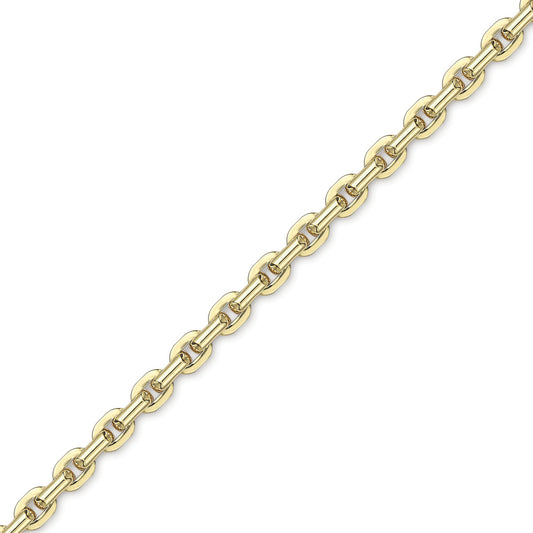 9ct Gold  Rectangular Belcher Bracelet 6mm 7.5" - BRNR02596-07