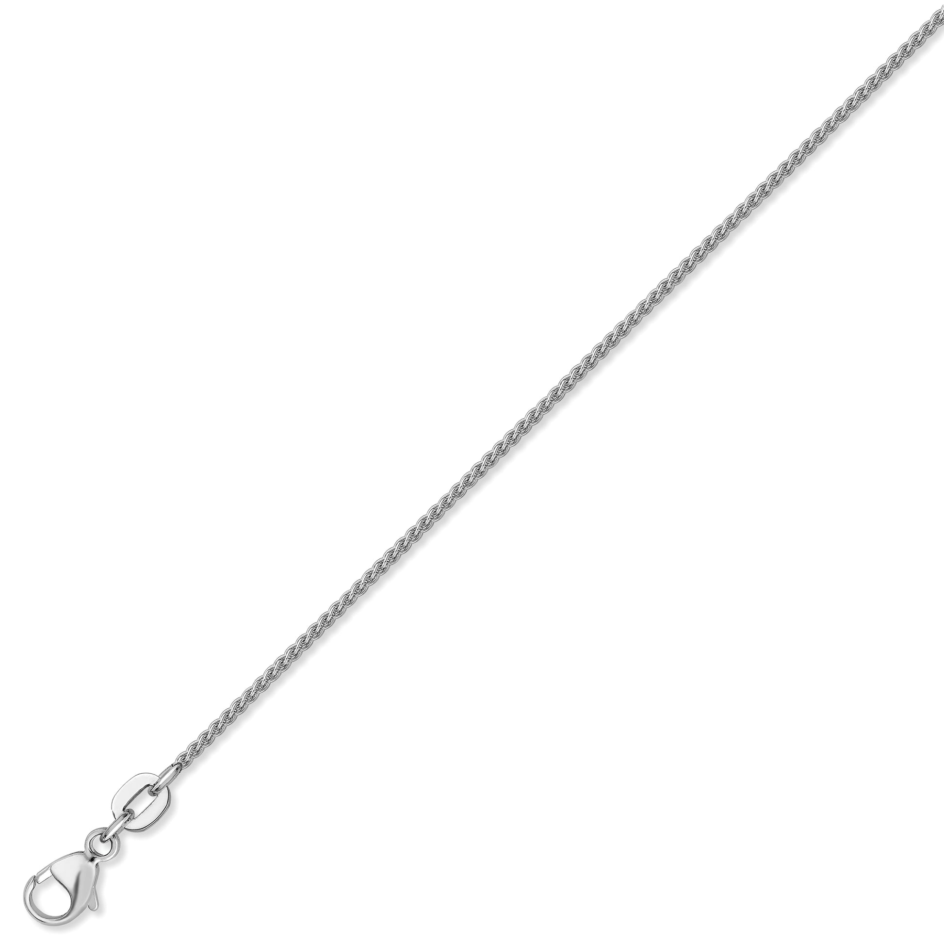 Platinum  Snake-like Spiga Pendant Chain Necklace 1mm - CLNR02377