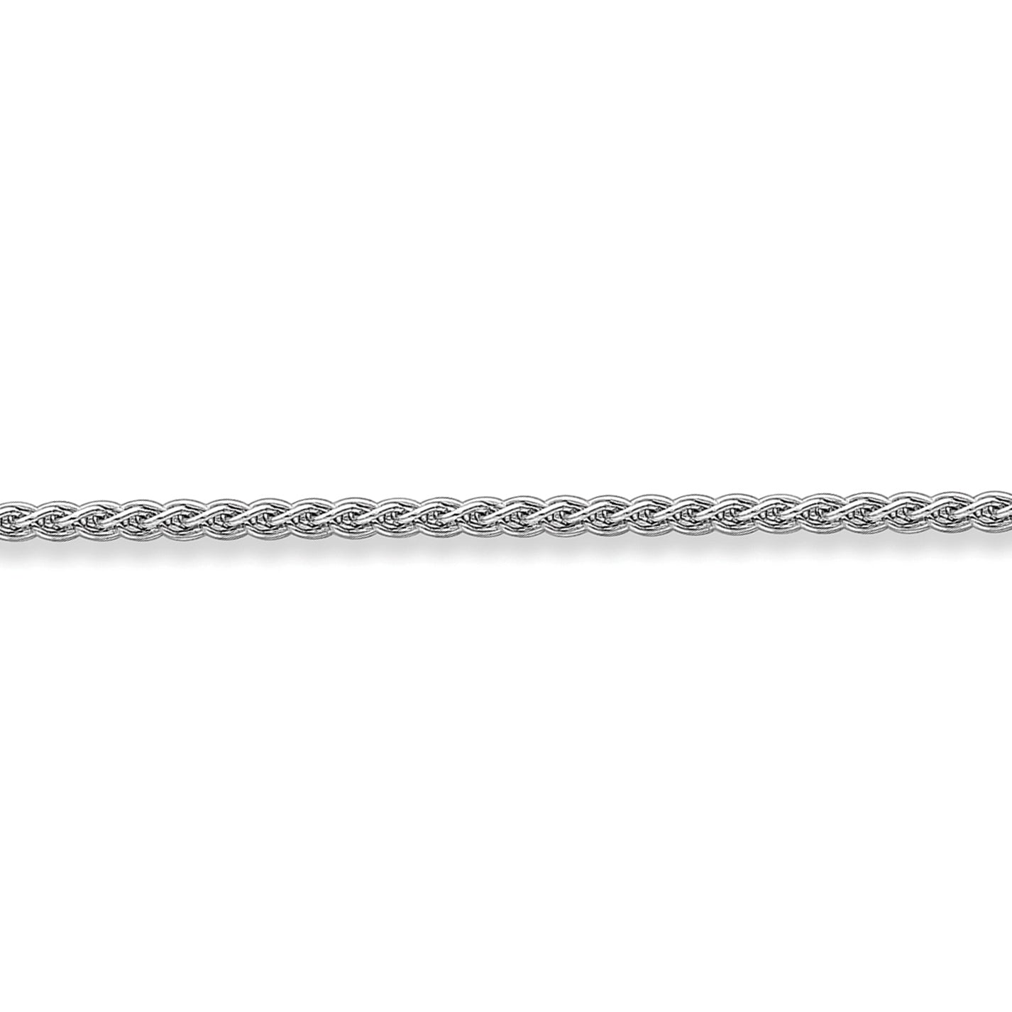 Platinum  Snake-like Spiga Pendant Chain Necklace 1mm - CLNR02377