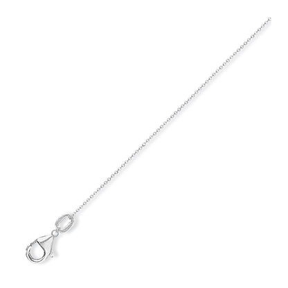 Ladies Platinum  - Trace Link Pendant Chain Necklace - 0.7mm gauge - CLNR02732