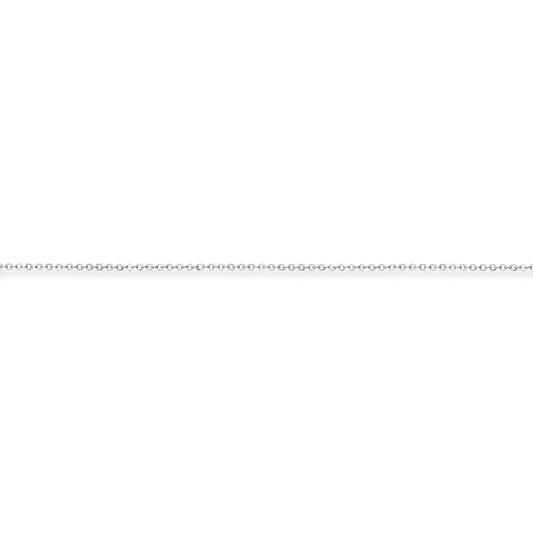 Ladies Platinum  - Trace Link Pendant Chain Necklace - 0.7mm gauge - CLNR02732