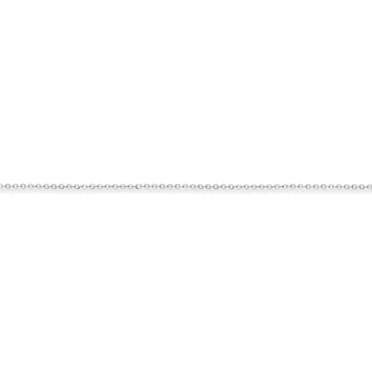 Ladies Platinum  Trace Link Pendant Chain Necklace - 1mm gauge - CLNR02734