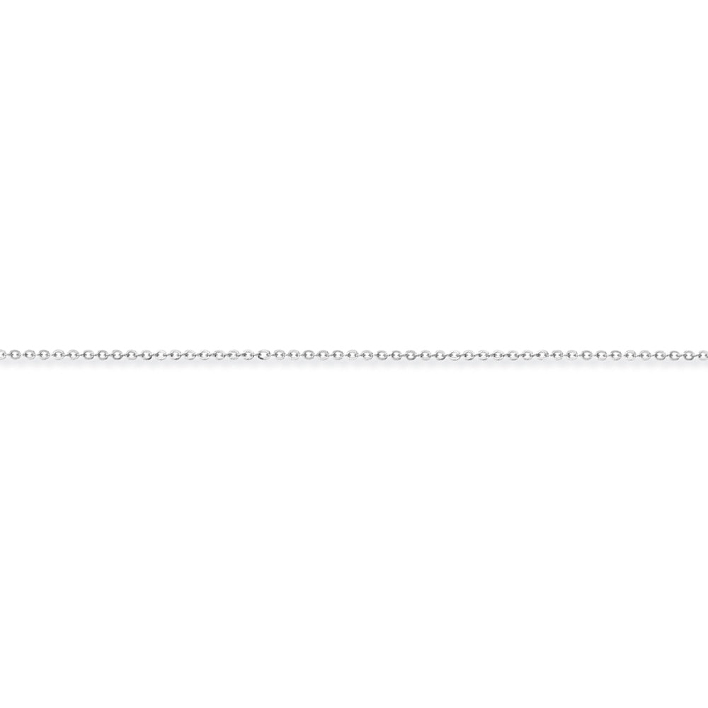 Ladies Platinum  Trace Link Pendant Chain Necklace - 1mm gauge - CLNR02734