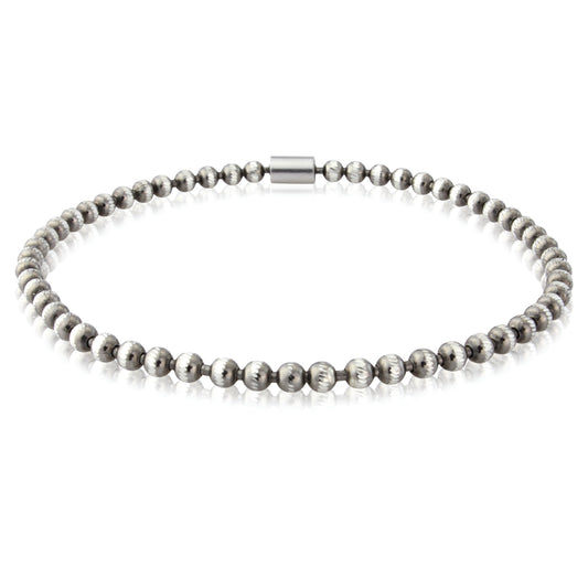 Sterling Silver  Charcoal Galvanised Ball Chain Bracelet - CSNR02120-07