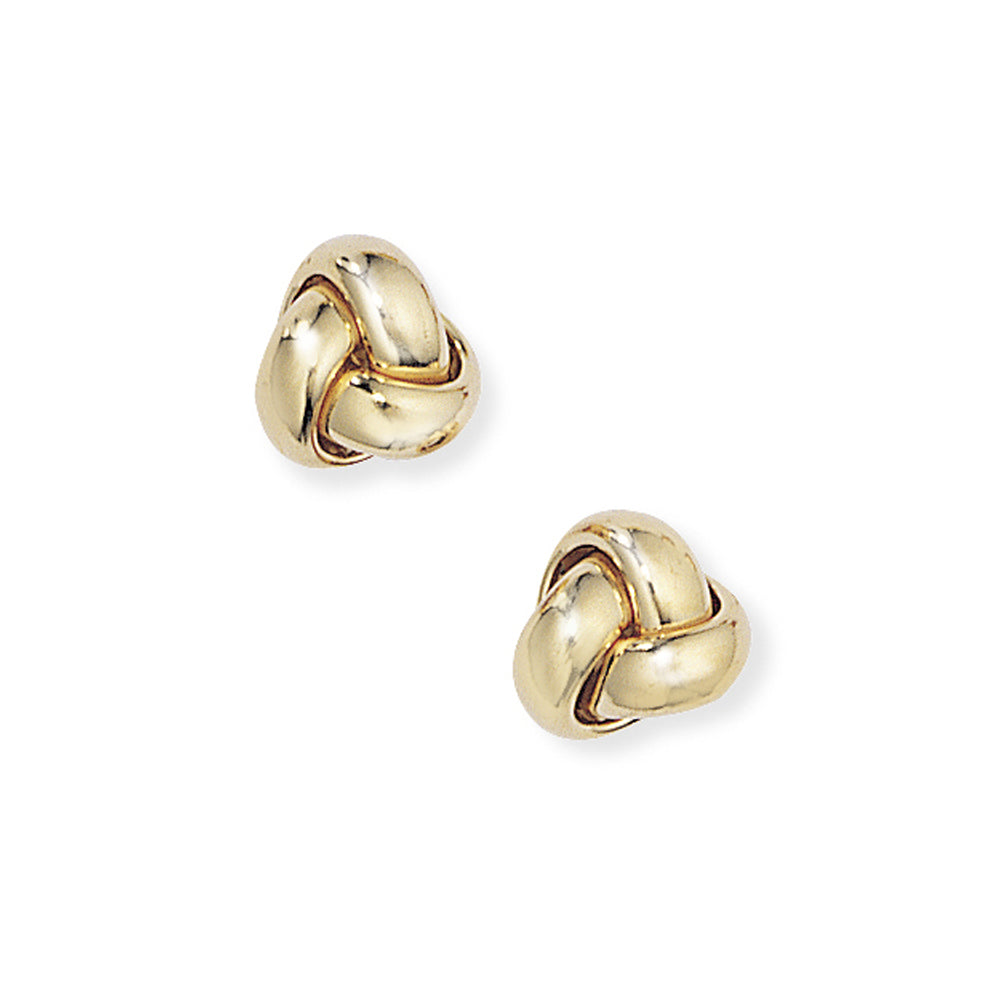 Ladies 18ct Gold  Trilogy Love Knot Stud Earrings - 9mm - EGNR02226