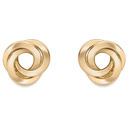 9ct Gold  Open Knot Stud Earrings - ERNR02130