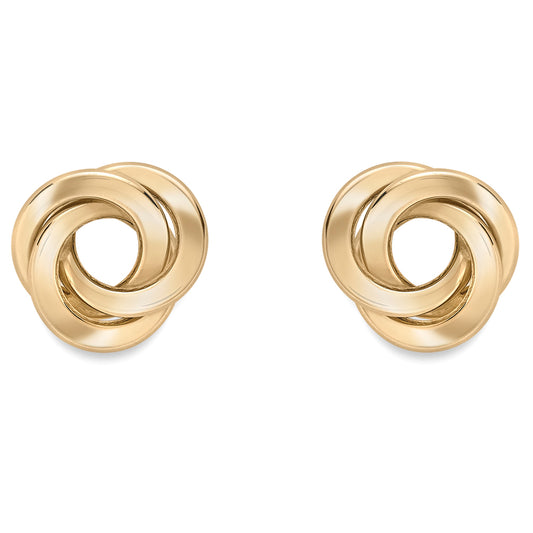 9ct Gold  Open Knot Stud Earrings - ERNR02130