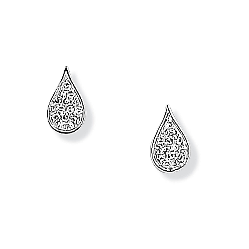 9ct White Gold  - Diamond - Earrings - - ERNR02536