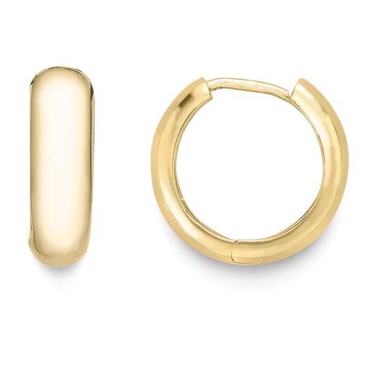 9ct Gold  Polished Domed Huggie Hoop Earrings - ERNR02967