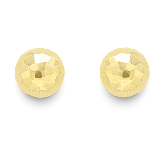 9ct Gold  Diamond-cut Disco Ball Stud Earrings - ERNR02976