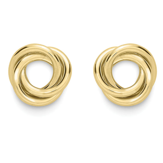 9ct Gold  Open Love Knot Stud Earrings - ERNR02979