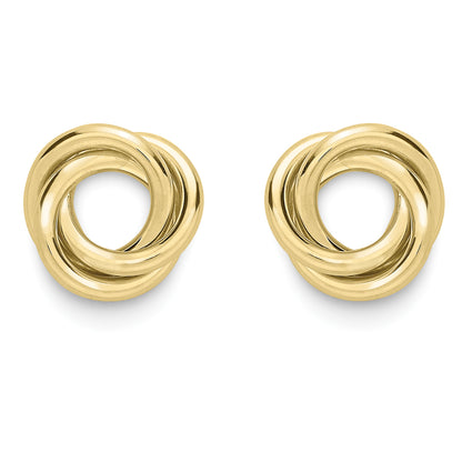 9ct Gold  Open Love Knot Stud Earrings - ERNR02979