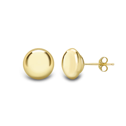Ladies 9ct Gold  Round Polished Button Stud Earrings - 4mm - SENR02121