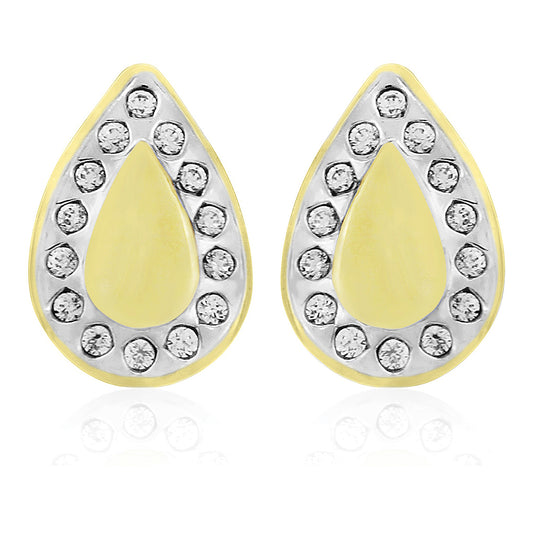 9ct Gold  Pear Shaped Stud Earrings - SENR02563