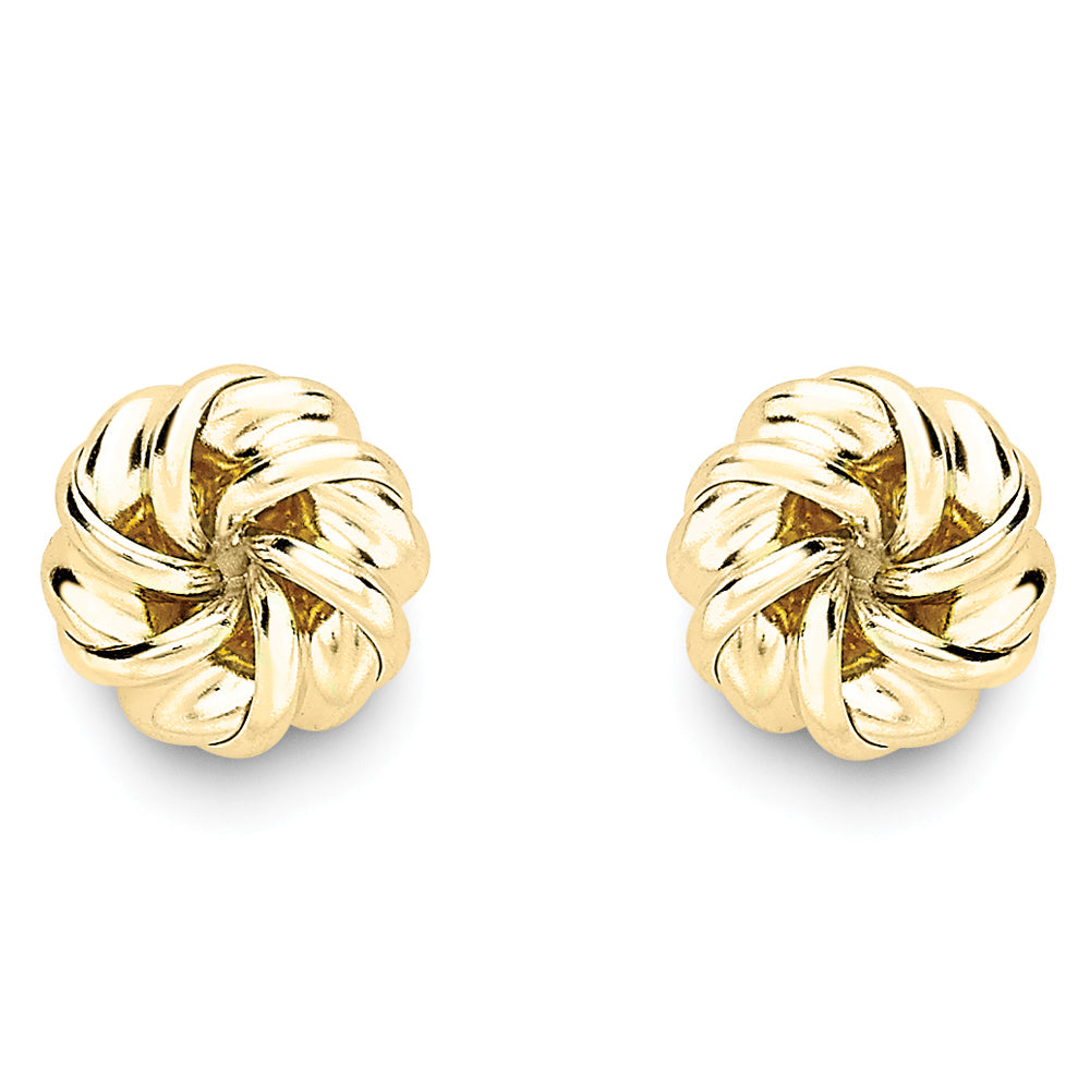 9ct Gold  Love Knot Stud Earrings - SENR02579