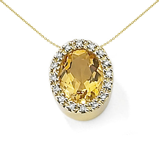9ct Gold  - Diamond - Charm Pendant - - FANR02363