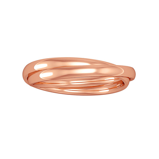 9ct Rose Gold  2-Band Court Rolling Wedding Ring 2mm - RNR0221B928