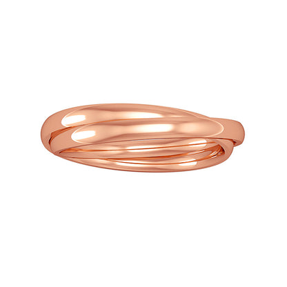 9ct Rose Gold  2-Band Court Rolling Wedding Ring 2mm - RNR0221B928