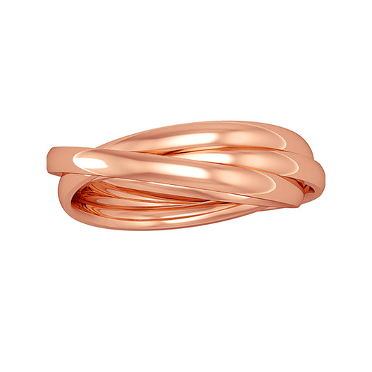 9ct Rose Gold  3-Band Court Rolling Wedding Ring 2mm - RNR0221B948