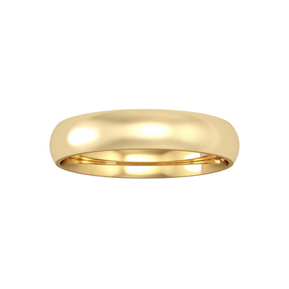 18ct Gold  4mm Court Satin Brushed Wedding Band Ring - RBNR02431X2