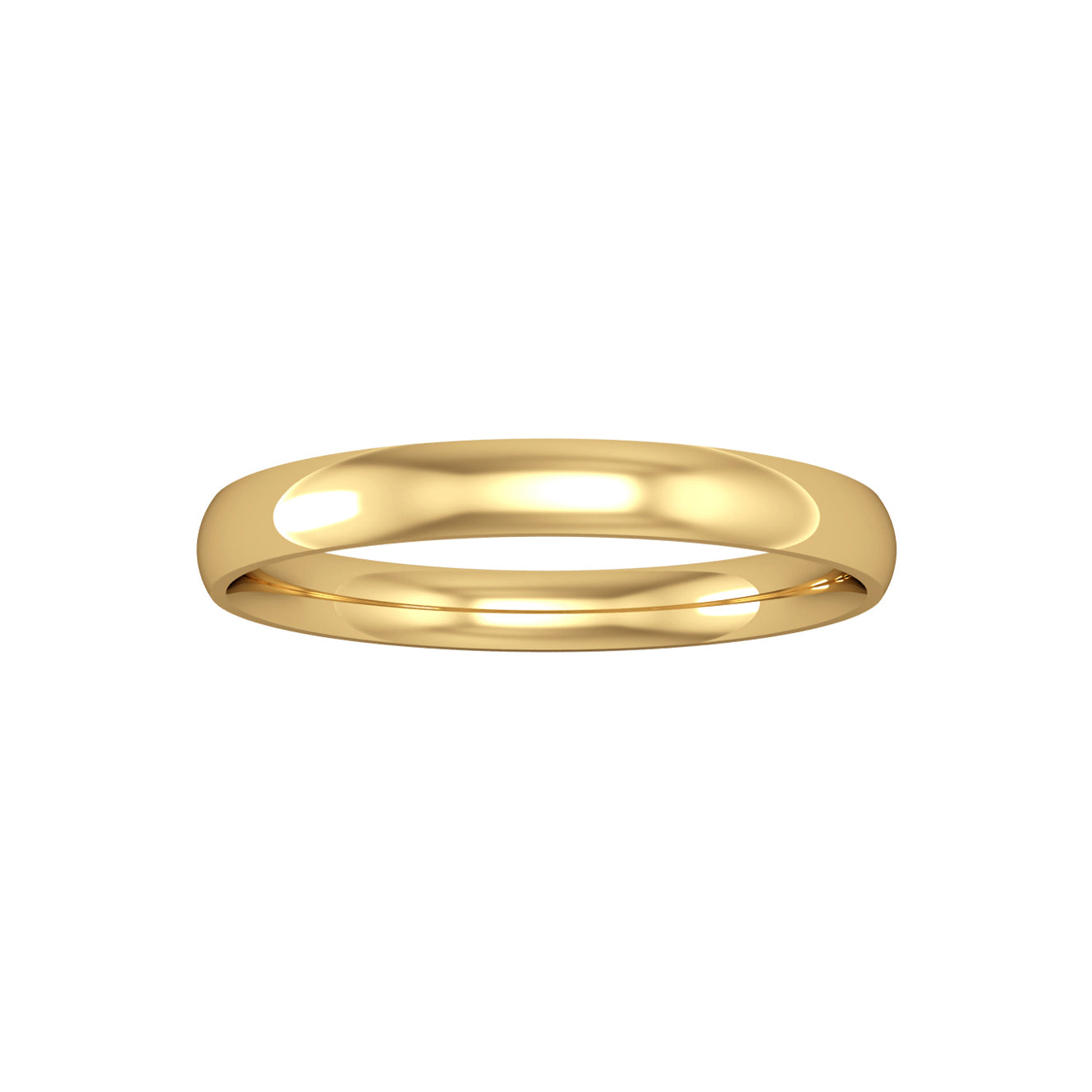 18ct Gold  2.5mm Light Court Wedding Band Commitment Ring - RBNR0243BL