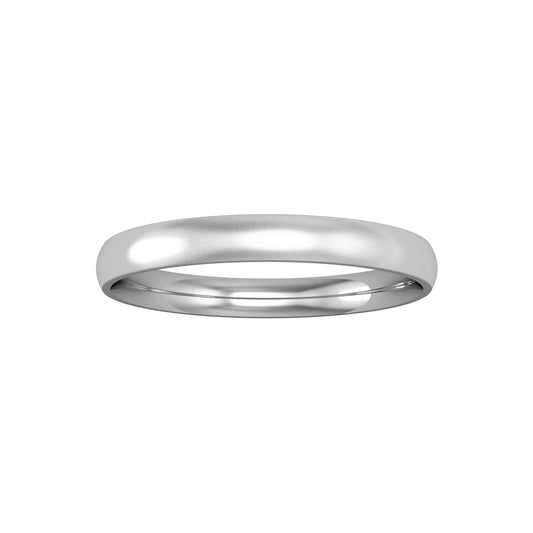 Platinum  950/1000 2.5mm Court Satin Brushed Wedding Band Ring - RLNR0253BL2