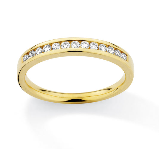 18ct Gold  Diamond 0.25ct Eternity Wedding Band Ring - 3mm - RBNR02606
