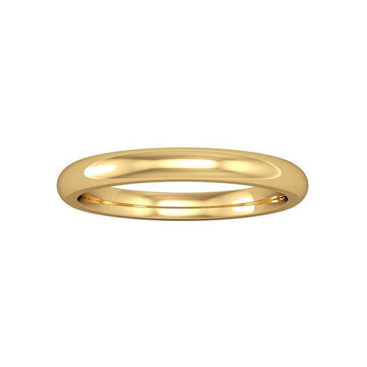 18ct Gold  2.5mm Court-Shaped Wedding Band Commitment Ring - RYNR023BXX