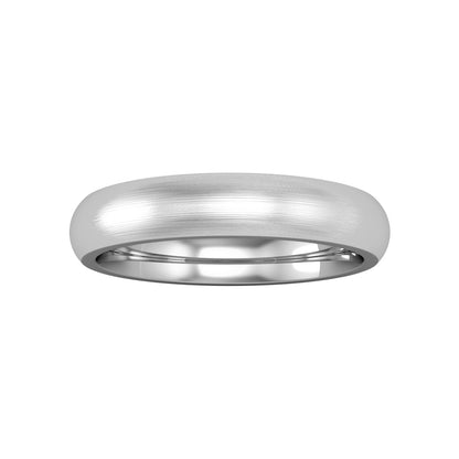 Platinum  950/1000 4mm Court Satin Brushed Wedding Band Ring - RPNR0234XX2