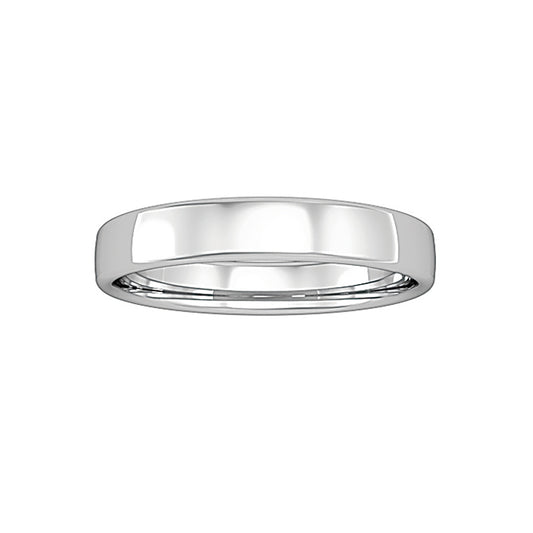 Platinum  Bombe Court  Band Wedding Ring 3.5mm - RNR02990006