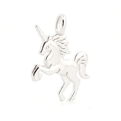 Sterling Silver  Unicorn Charm Necklace 18 inch (22mm x 27mm) - 8-63-2123