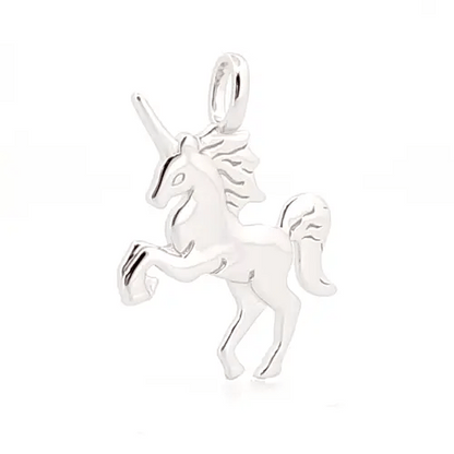 Sterling Silver  Unicorn Charm Necklace (22mm x 27mm) - 8-63-2123