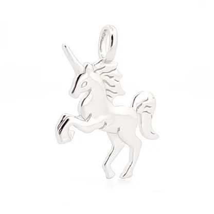 Sterling Silver  Unicorn Charm Necklace 18 inch (22mm x 27mm) - 8-63-2123