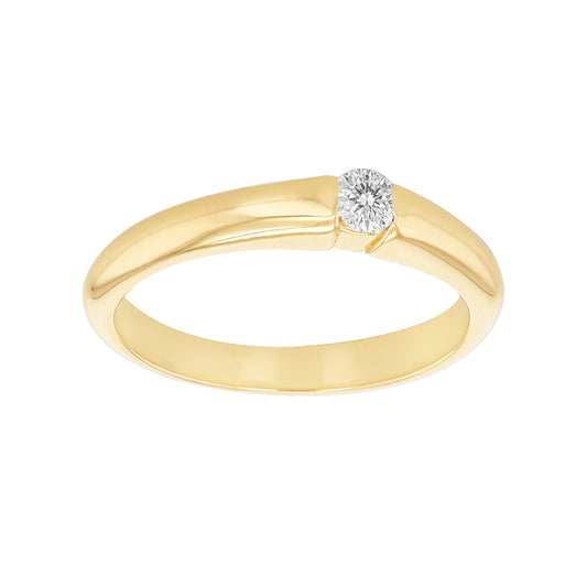 Silver  Lab Grown Diamond Solitaire Engagement Ring 3mm 0.10ct - 8-82-0301