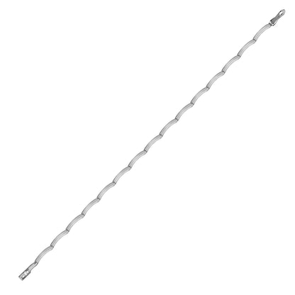 9ct White Gold  2ct Diamond Train Carriage Line Bracelet 4.5mm - 9B030
