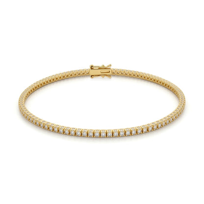 9ct Gold  1ct Certified Natural Diamond Tennis Bracelet - 9B095-100