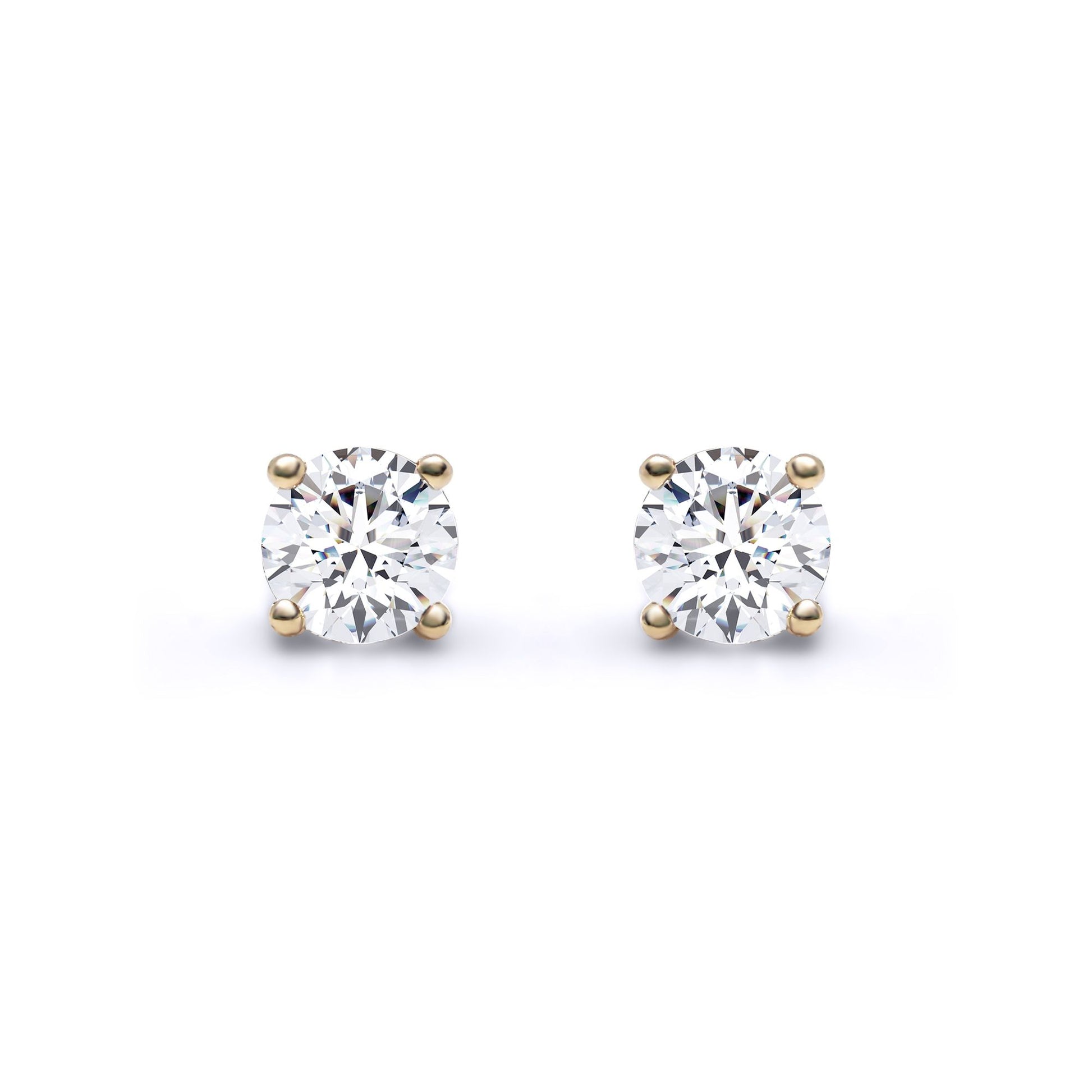 9ct Gold  0.50ct Diamond Solitaire Stud Earrings - 9E092-050