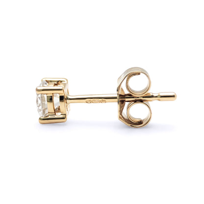 9ct Gold  0.50ct Diamond Solitaire Stud Earrings - 9E092-050