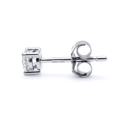 9ct White Gold  0.50ct Diamond Solitaire Stud Earrings - 9E096-050