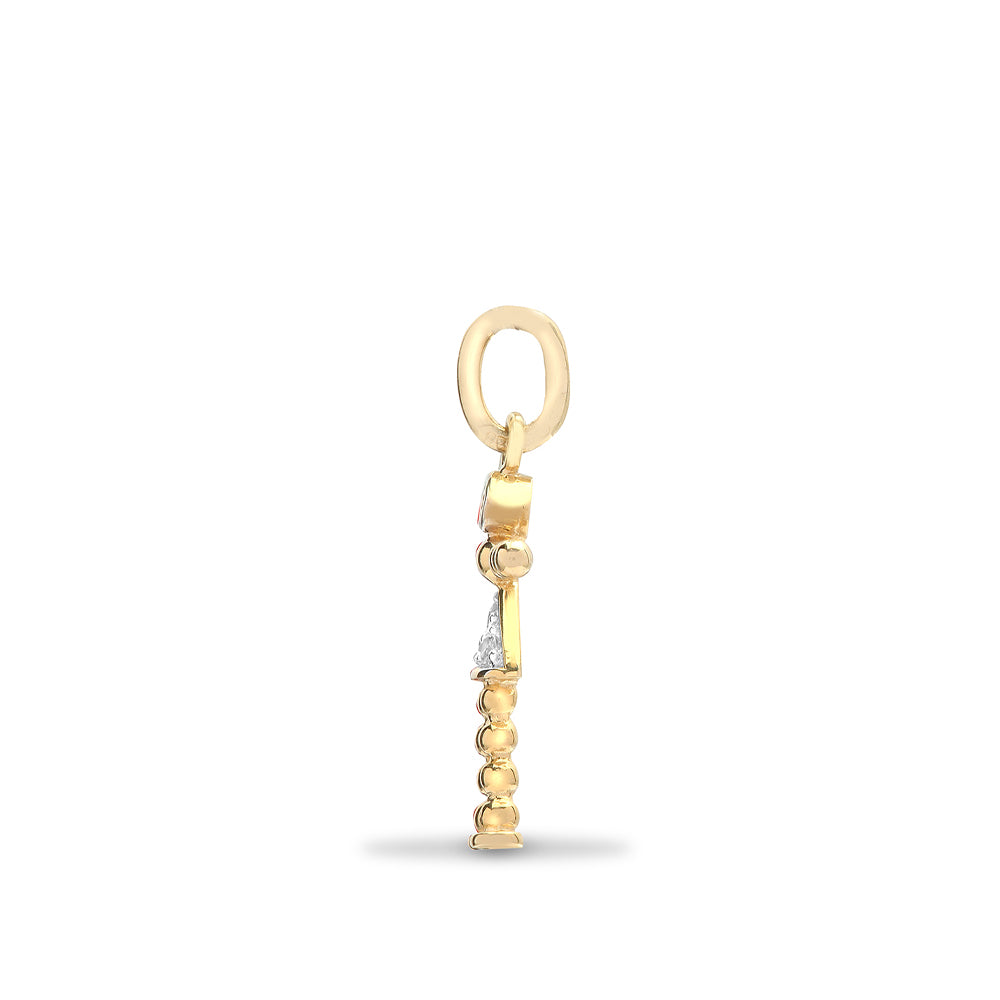 9ct Gold  0.02ct Diamond Corndolly Girl Charm Pendant - 9P076