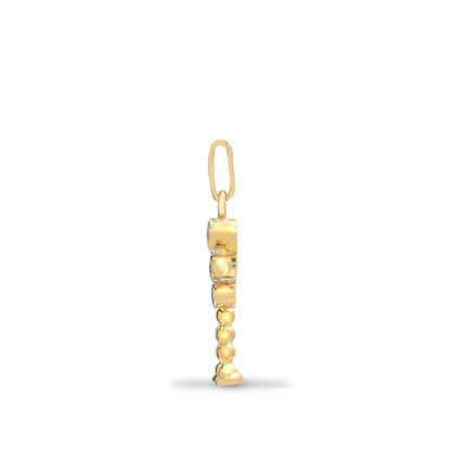 9ct Gold  0.05ct Diamond Corndolly Boy Charm Pendant - 9P077